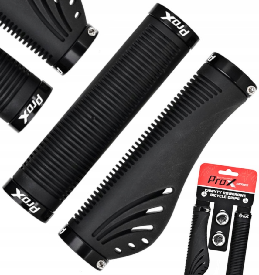Chwyty Gripy Rączki Rowerowe żelowe żel Prox GP-08C 130MM skręcane Korki