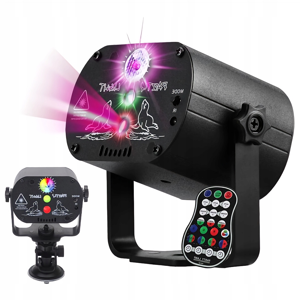 Laserový Projektor Rgb 60 Obrazů, 6 Barev Pozadí S Dálkovým Ovládáním