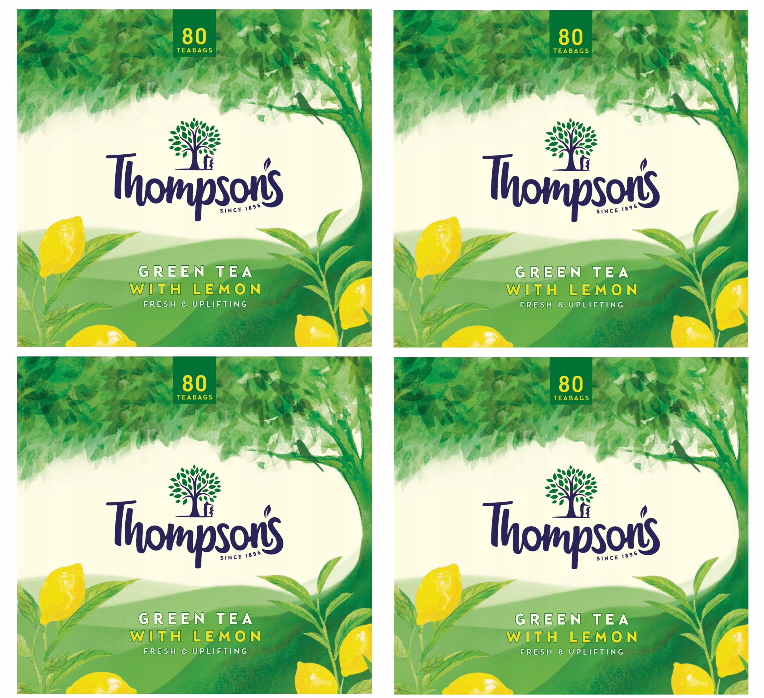 Thompsons 4x Pure Green Tea Lemon zielona z cytryna Uk