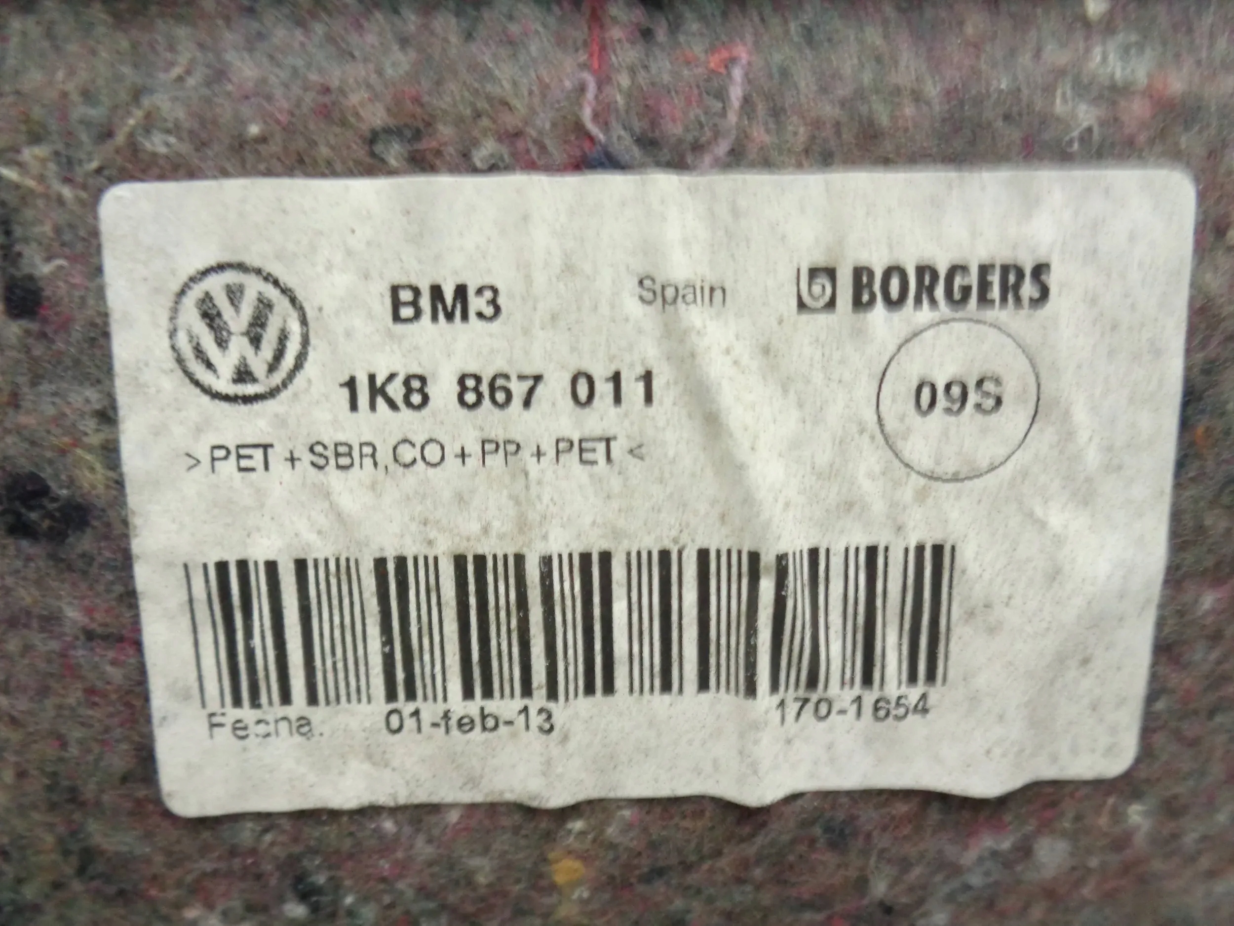 VW SCIROCCO side upholstery door left. EUROPA