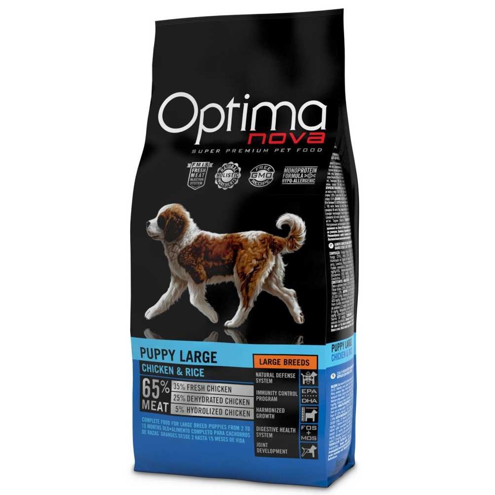 Levně OPTIMAnova Dog Puppy Large Chicken &amp; Rice 12 kg