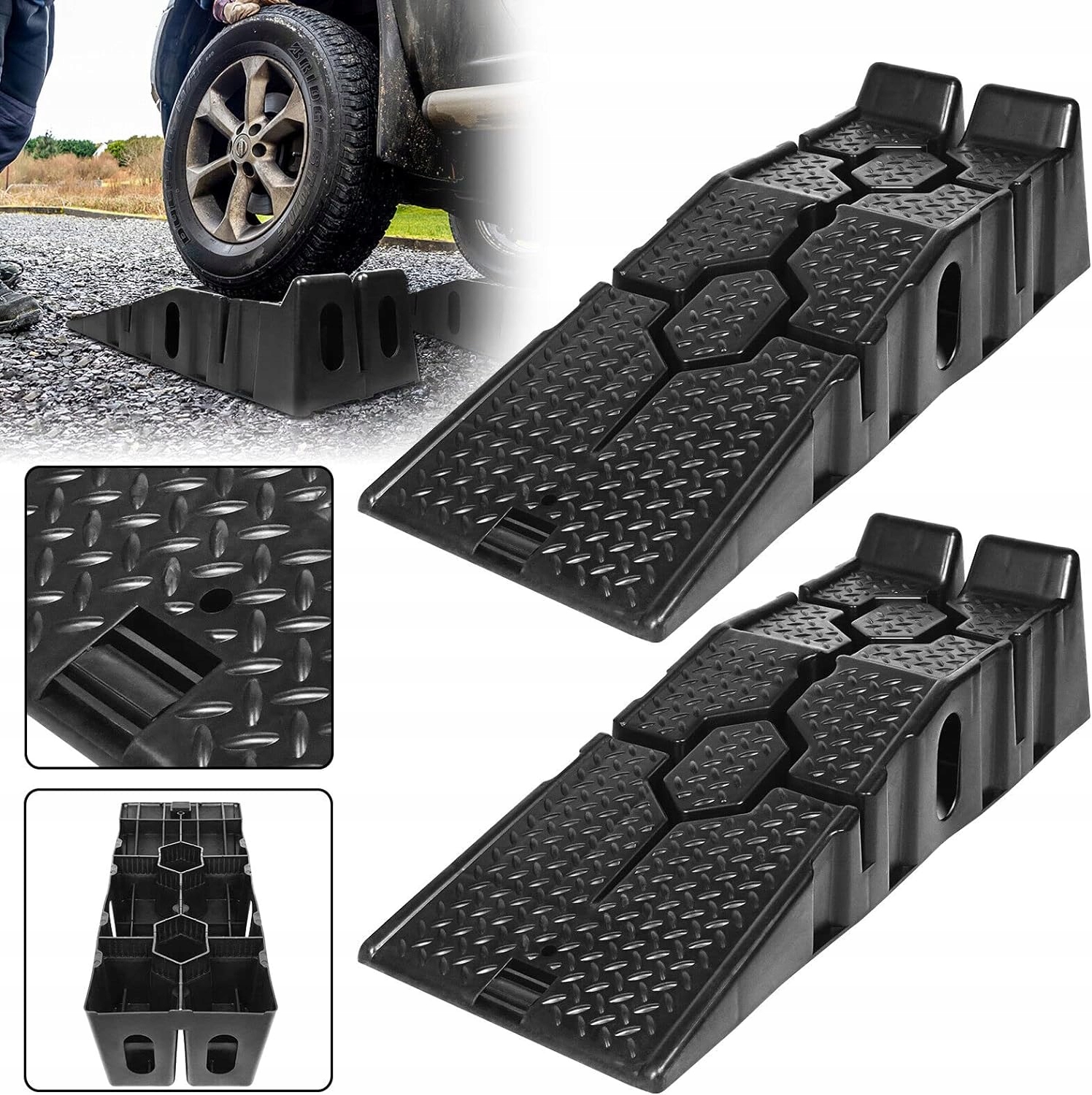 NAJAZDY SAMOCHODOWE RAMPA NAJAZDOWA PODNOŚNIK 2SZT Kod producenta G02043