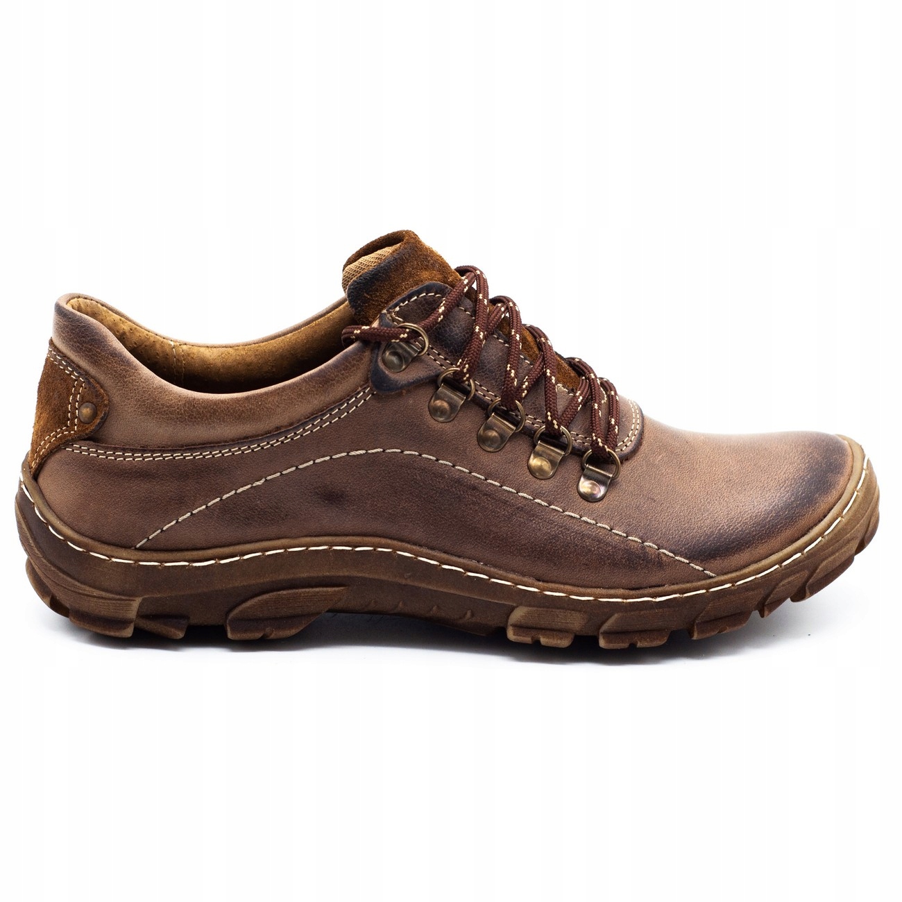 

Buty Trekkingowe Męskie Skóra 700 Brąz 40