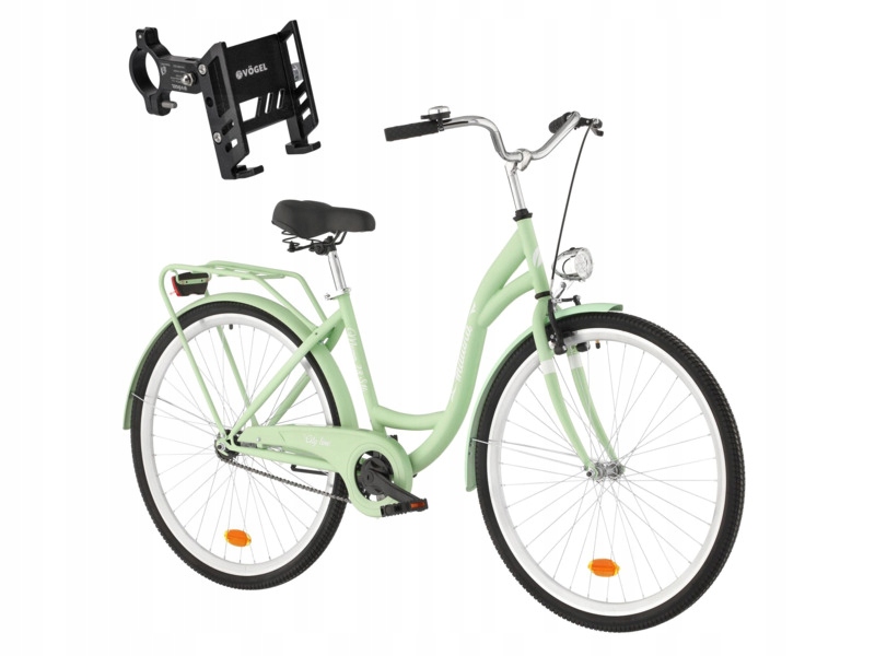 Rower miejski Indiana Moena S1B 28 cali damski 2023 Miętowy Uchwyt