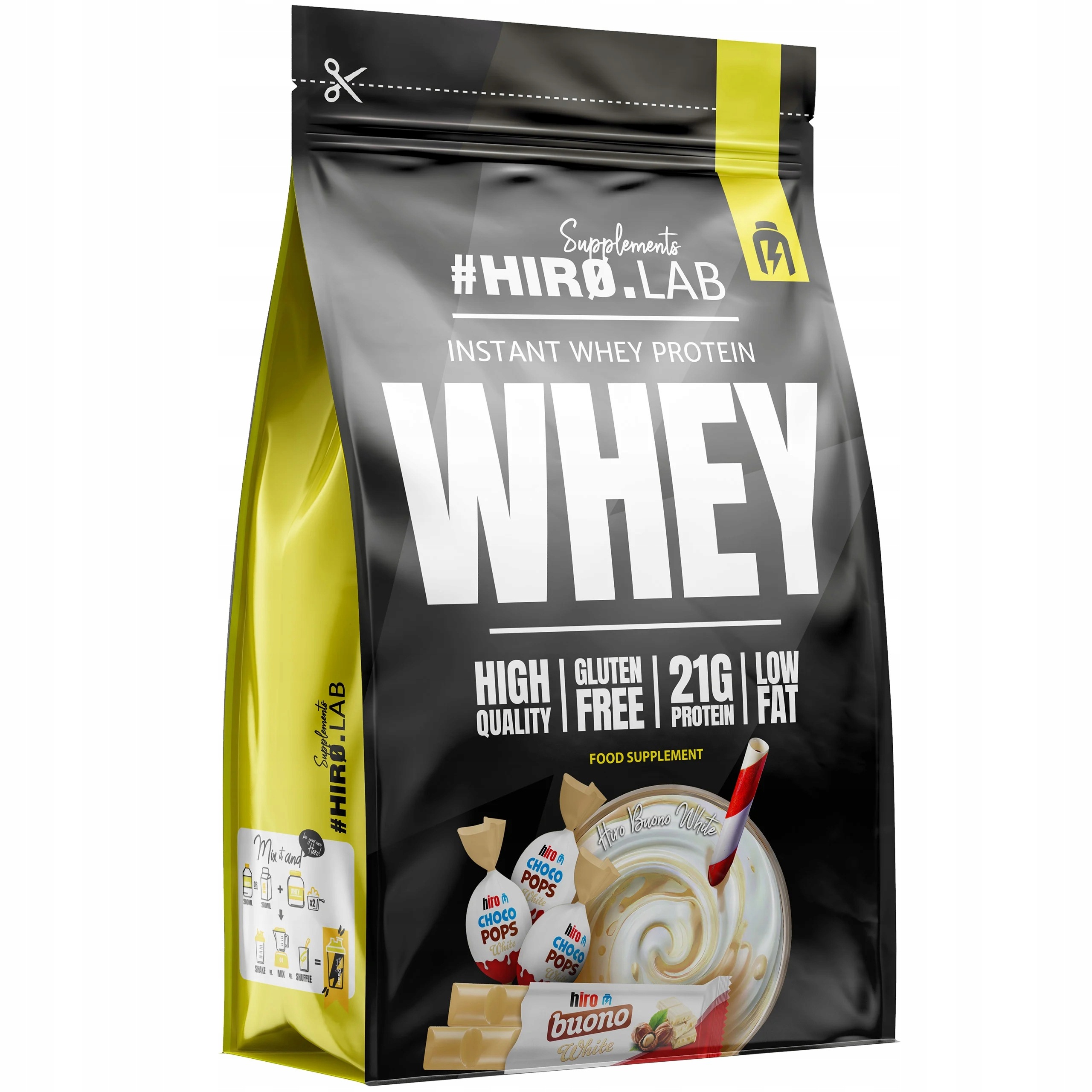 Hiro.Lab Instant Whey Protein 750 g Syrovátkový Protein Wpc Buono White