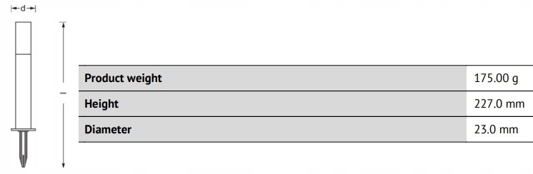 Rozszerzenie GARDENPOLE MINI RGBW LEDVANCE SMART+ Temperatura barwowa 2000 K