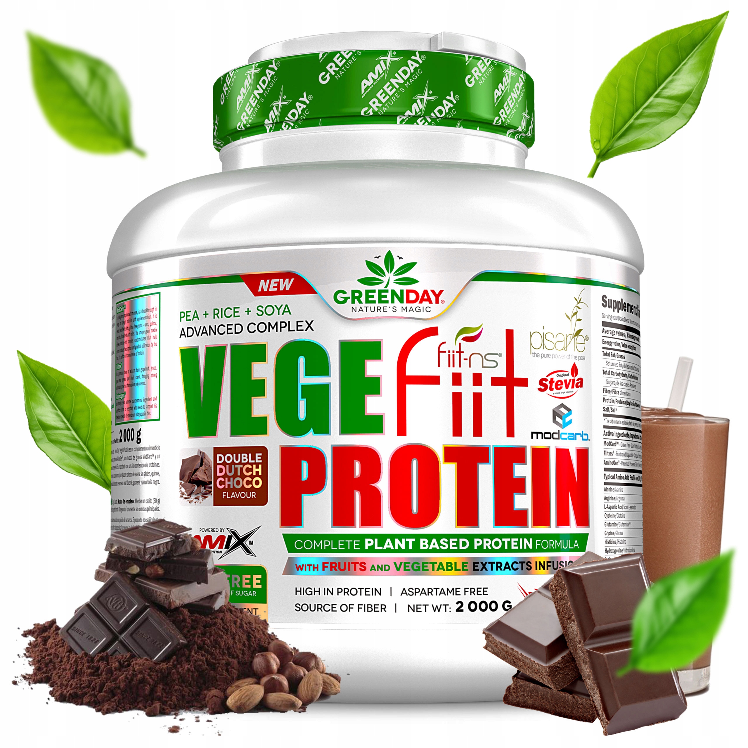 Veganské rostlinné bílkoviny 2 kg doplněk stravy bez laktózy