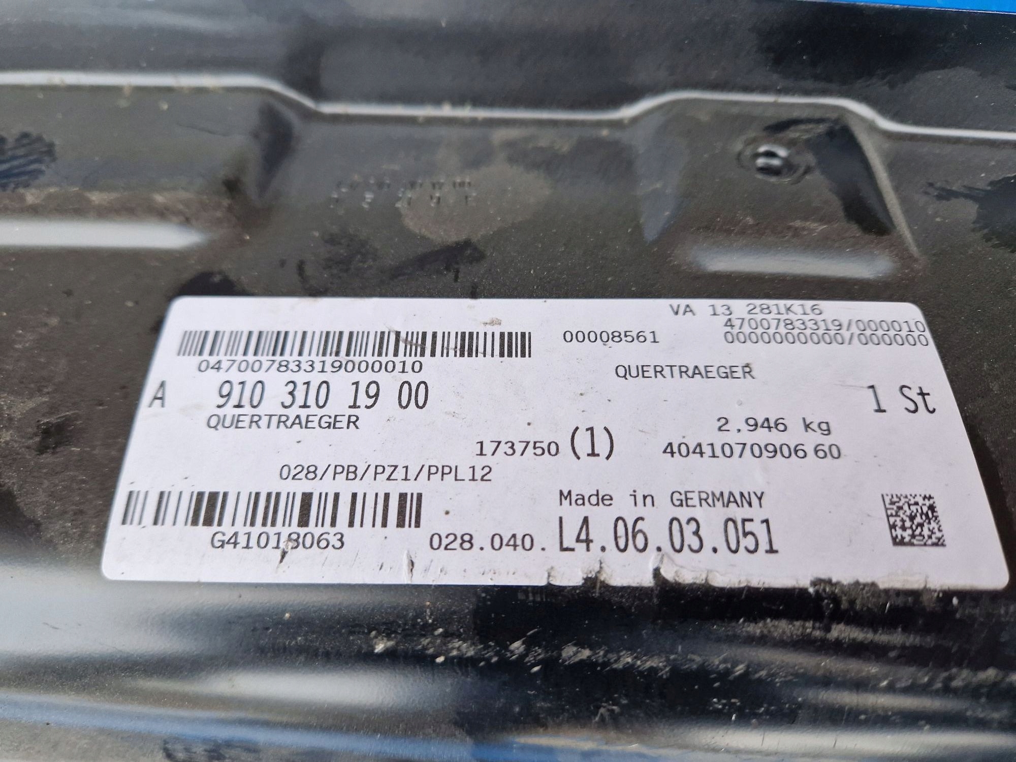 Gurten hinten MERCEDES SPRINTER 910 907 2018R->