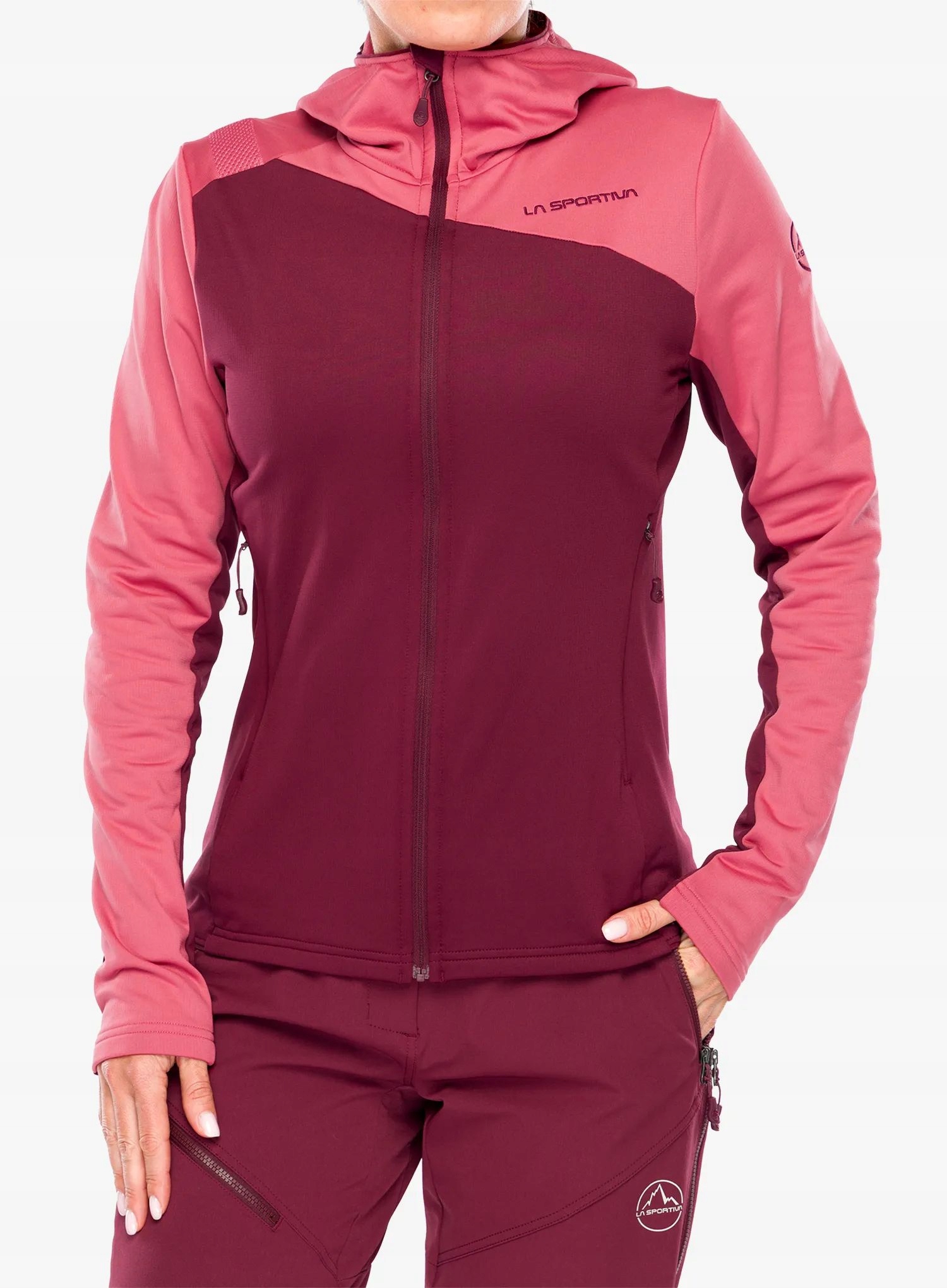 Mikina s kapucí La Sportiva Cosmic Thermal Hoody redwood/rose M