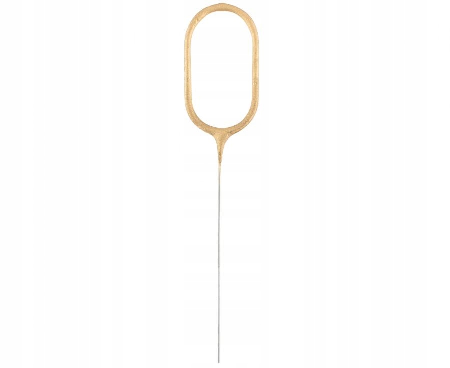 ZIMNE OGNIE sztuczne CYFRA 0 na urodziny tort 17cm