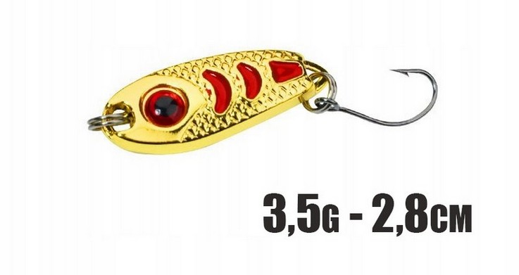 Błystka podlodowa Fly Gold 3.5g 2,8cm złota ice