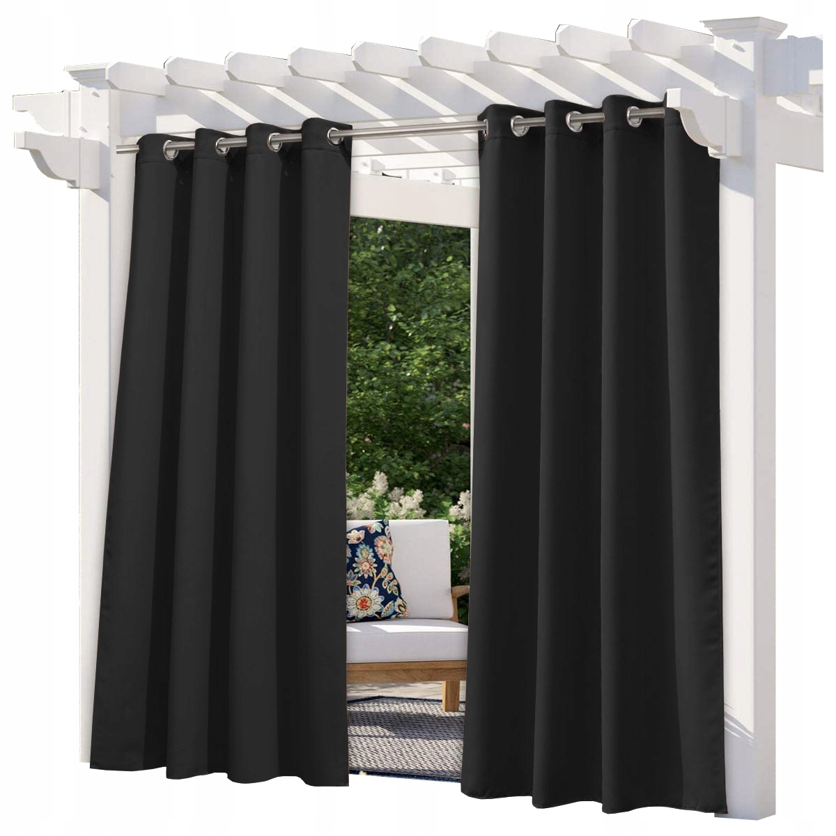 Zahradní závěsy do altánku pergoly 155x250 grafit