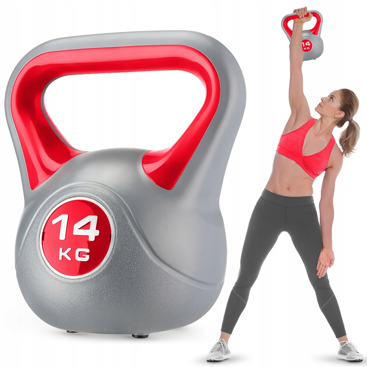 Hantla Kettlebell Odważnik Kula Obciążenie Do Ćwiczeń Siłowych 14KG Gymtek