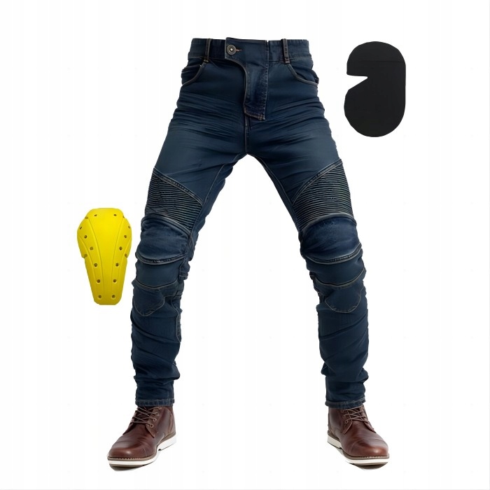 SPODNIE MOTOCYKLOWE JEANS nakolanniki