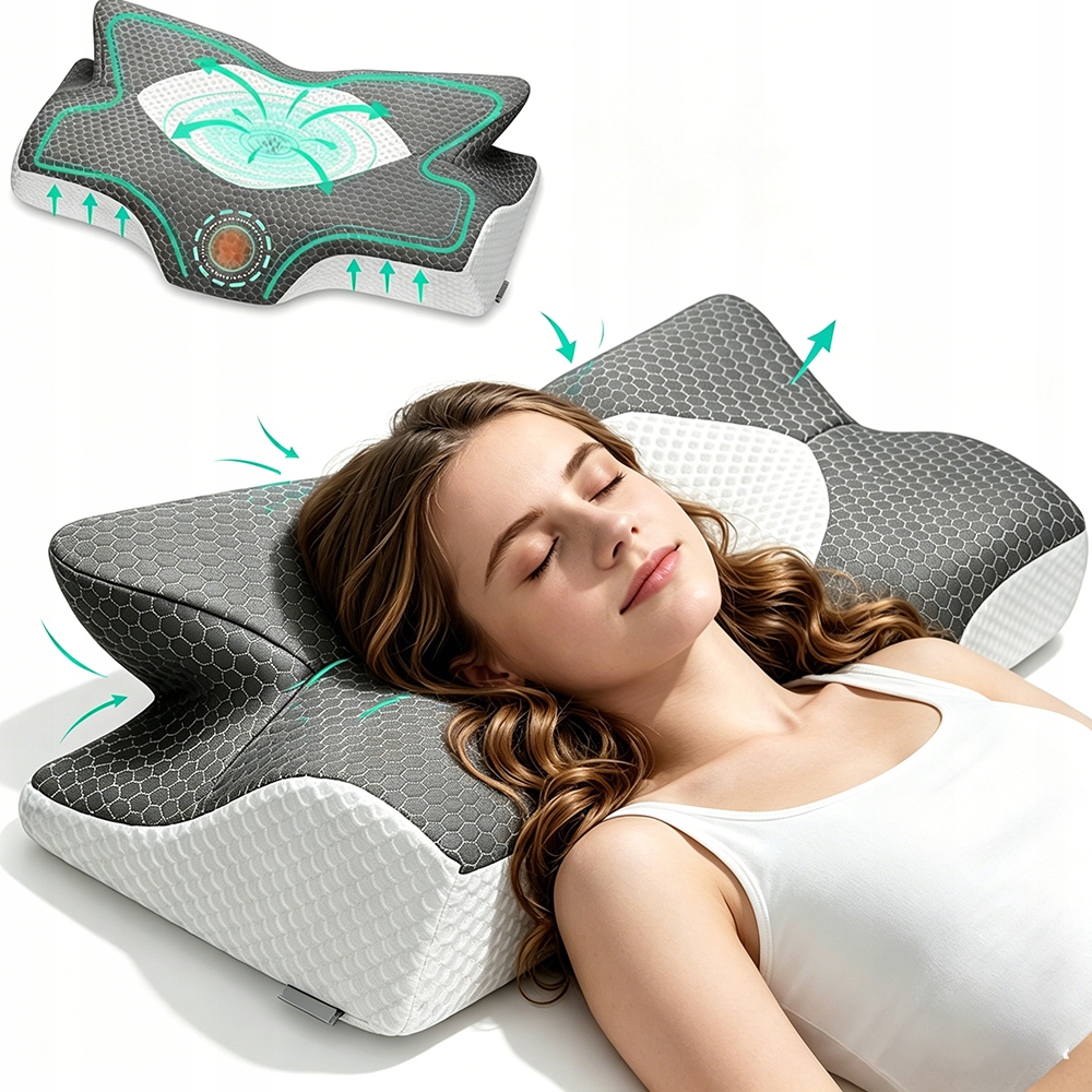 Poduszka Pianki Memory Regulowana Wysokość Ergonomiczna Dla Każdej Pozycji