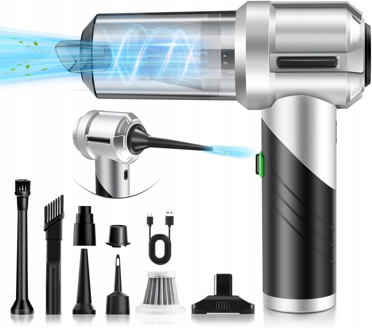 Vysavač do auta 15000Pa bezdrátový 3rychlostní s omyvatelným Hepa filtrem