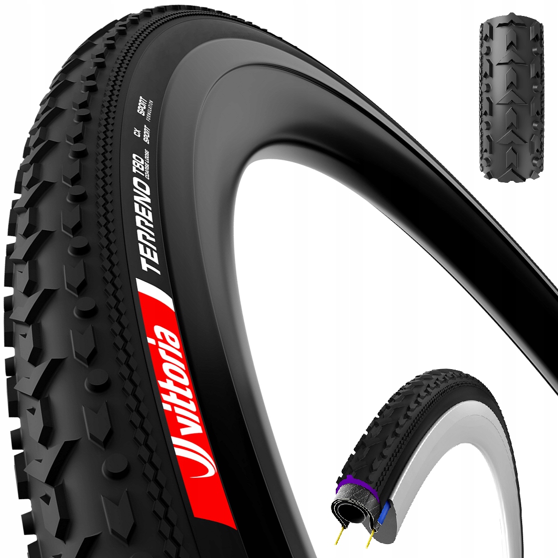 Opona drutowa, przełajowa Vittoria Terreno T80 G2.0 700 x 33C czarna