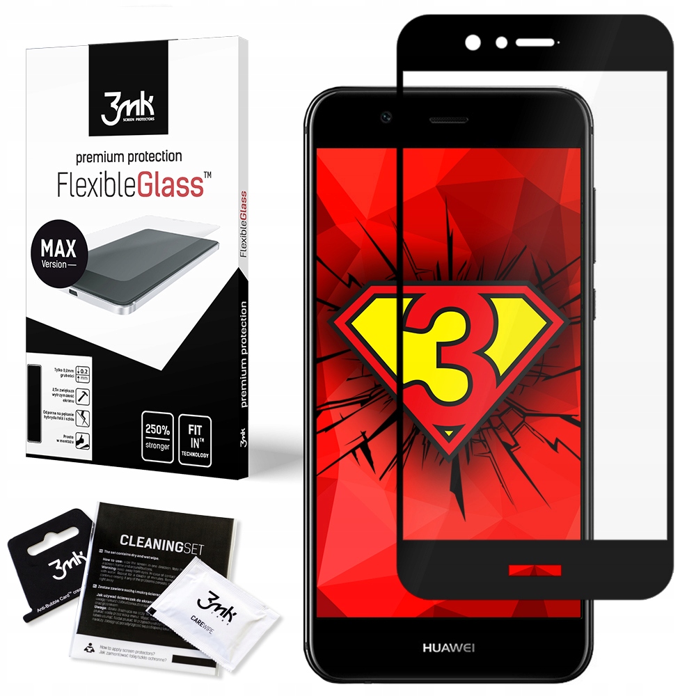 

Szkło hybrydowe do Huawei Nova 2 black 3mk Fg Max