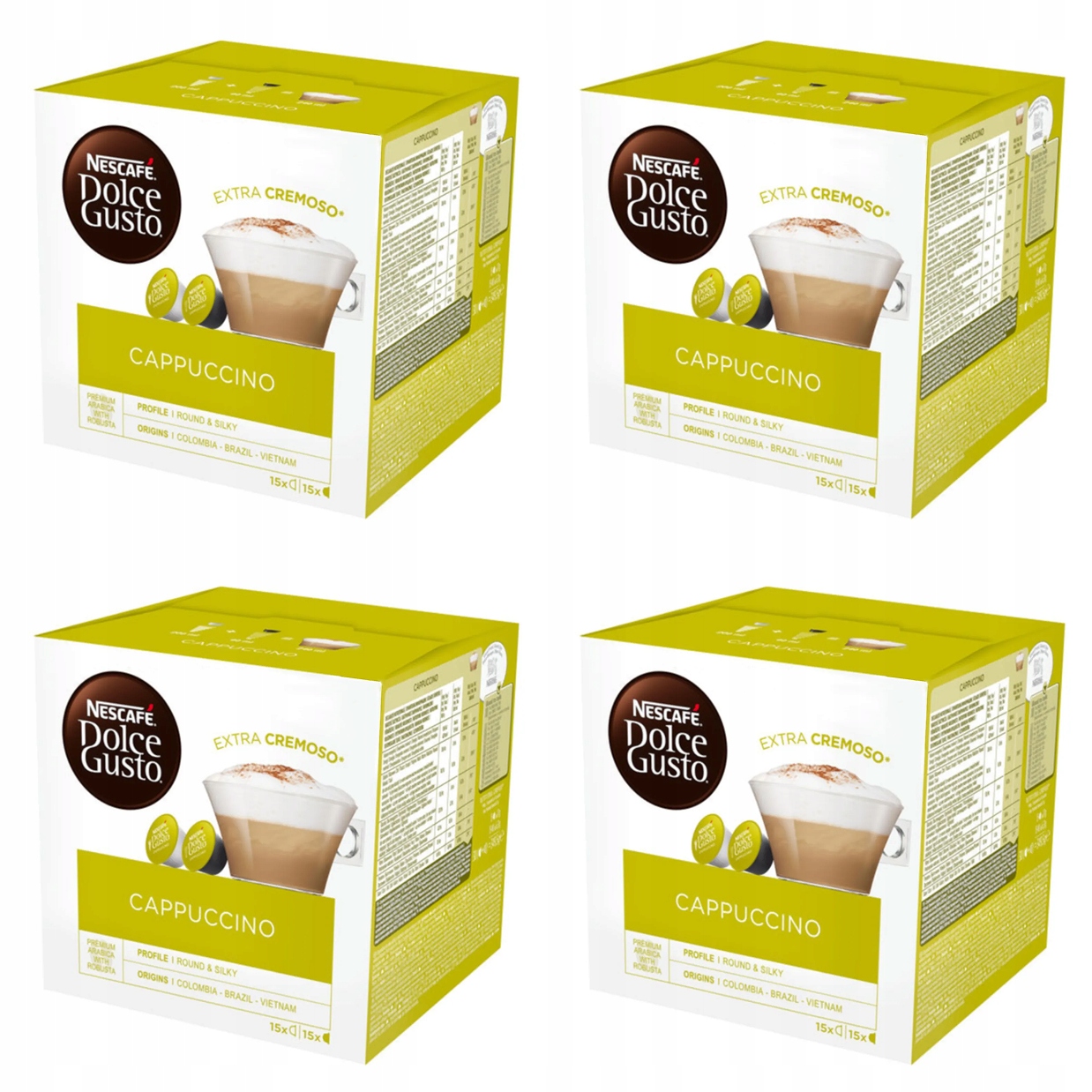Levně Kapsle Nescafè Dolce Gusto Cappuccino 4x16 (64 ks) Krémové