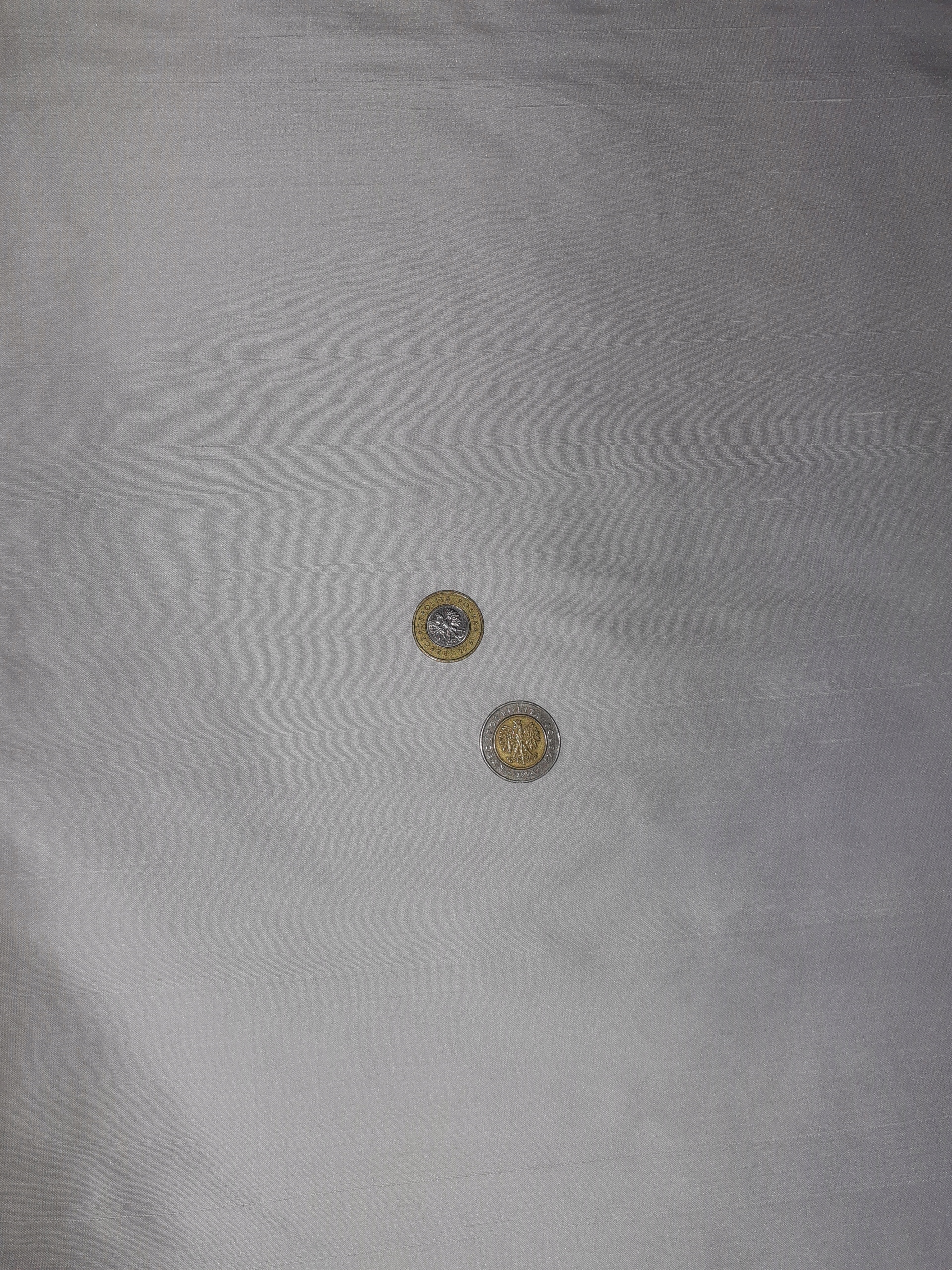 bílá hedvábná šantung zlomená bílá -off white