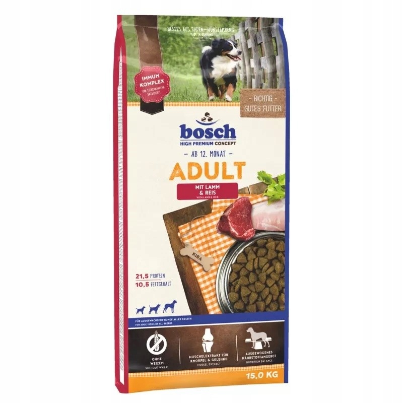 Levně Bosch Adult Lamb & Rice – suché krmivo pro psy – 15 kg