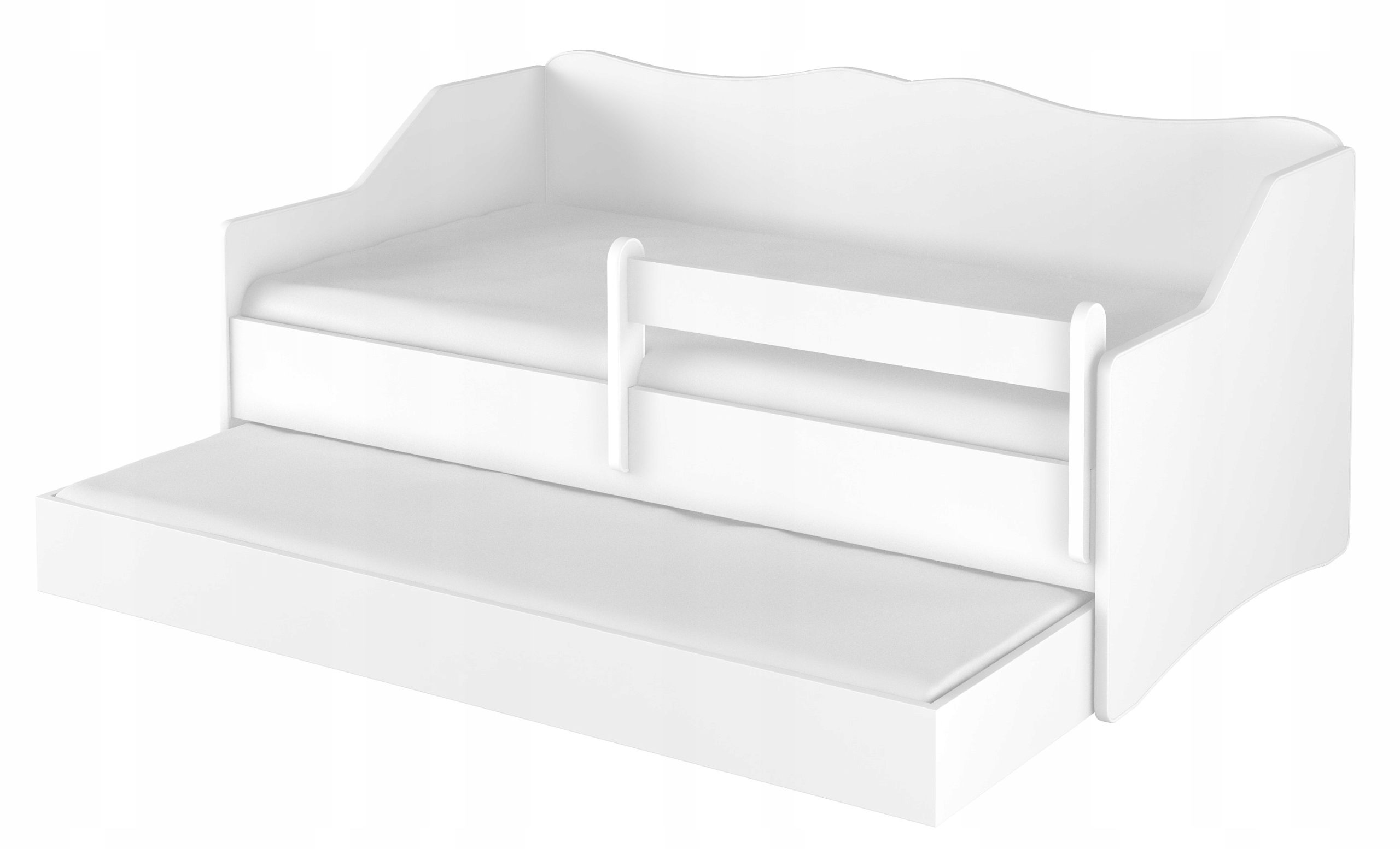 Детская двуспальная кровать 160х80 двухъярусная LULU белая