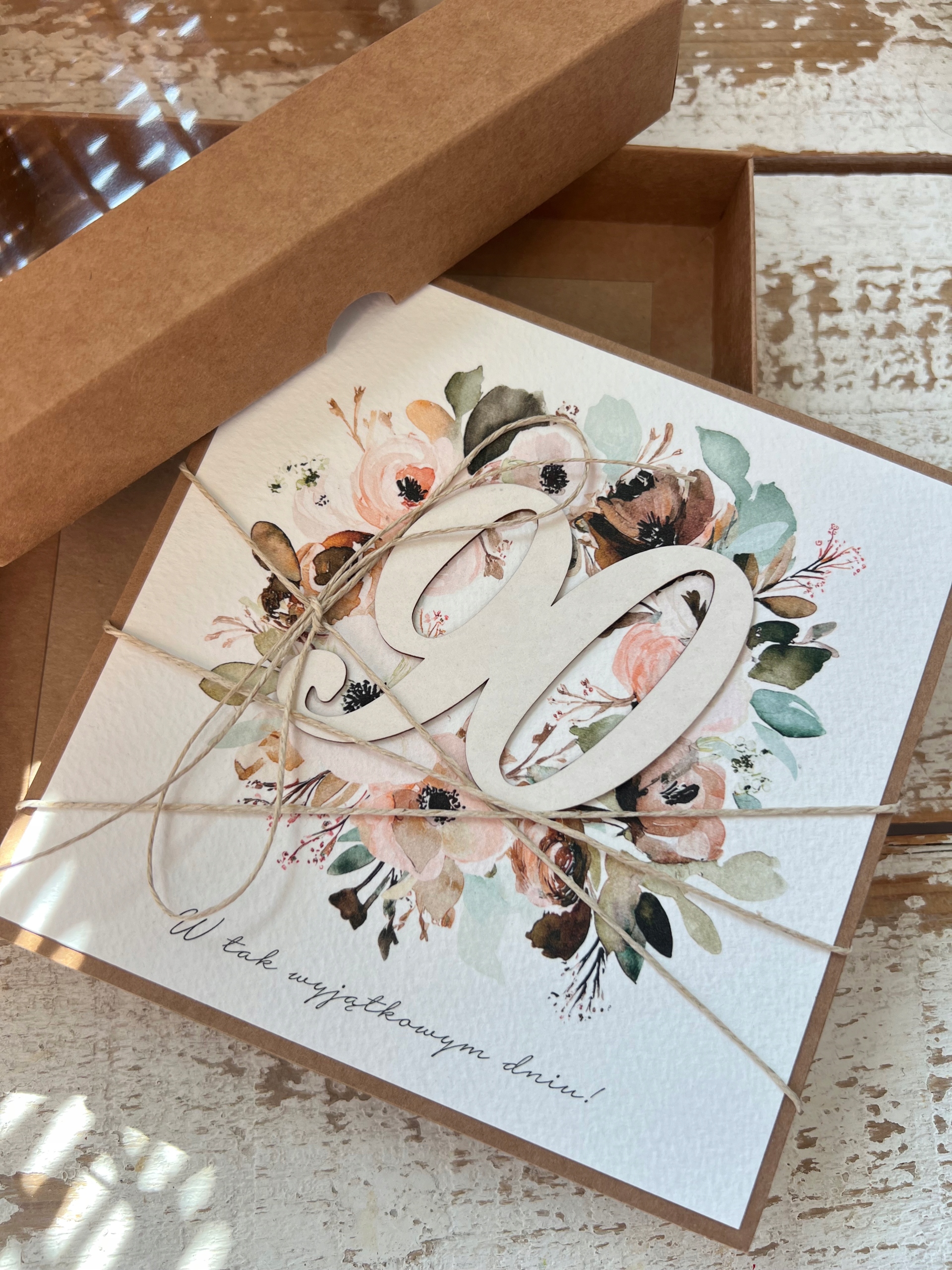 Výjimečná ručně vyrobená přáníčka k 90. narozeninám v krabičce