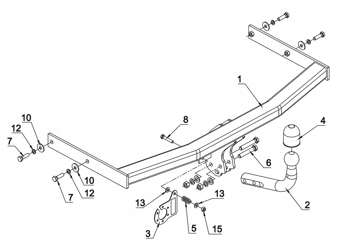 Hak holowniczy SKODA FABIA II 2010-2014 Producent Auto-hak