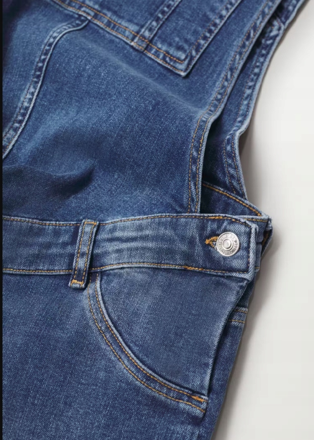 MANGO spodnie ciążowe ogrodniczki denim granatowe r. S 36 Marka Mango