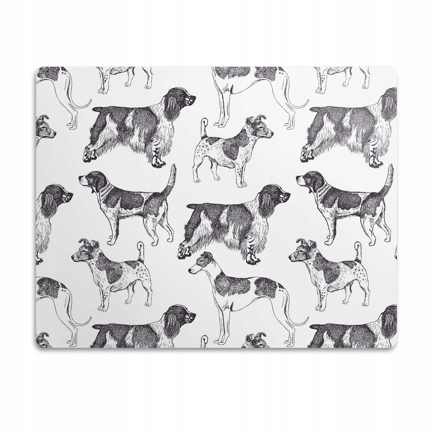 Levně Podložka pod misku pro psa Lovecké psy 90x60 cm