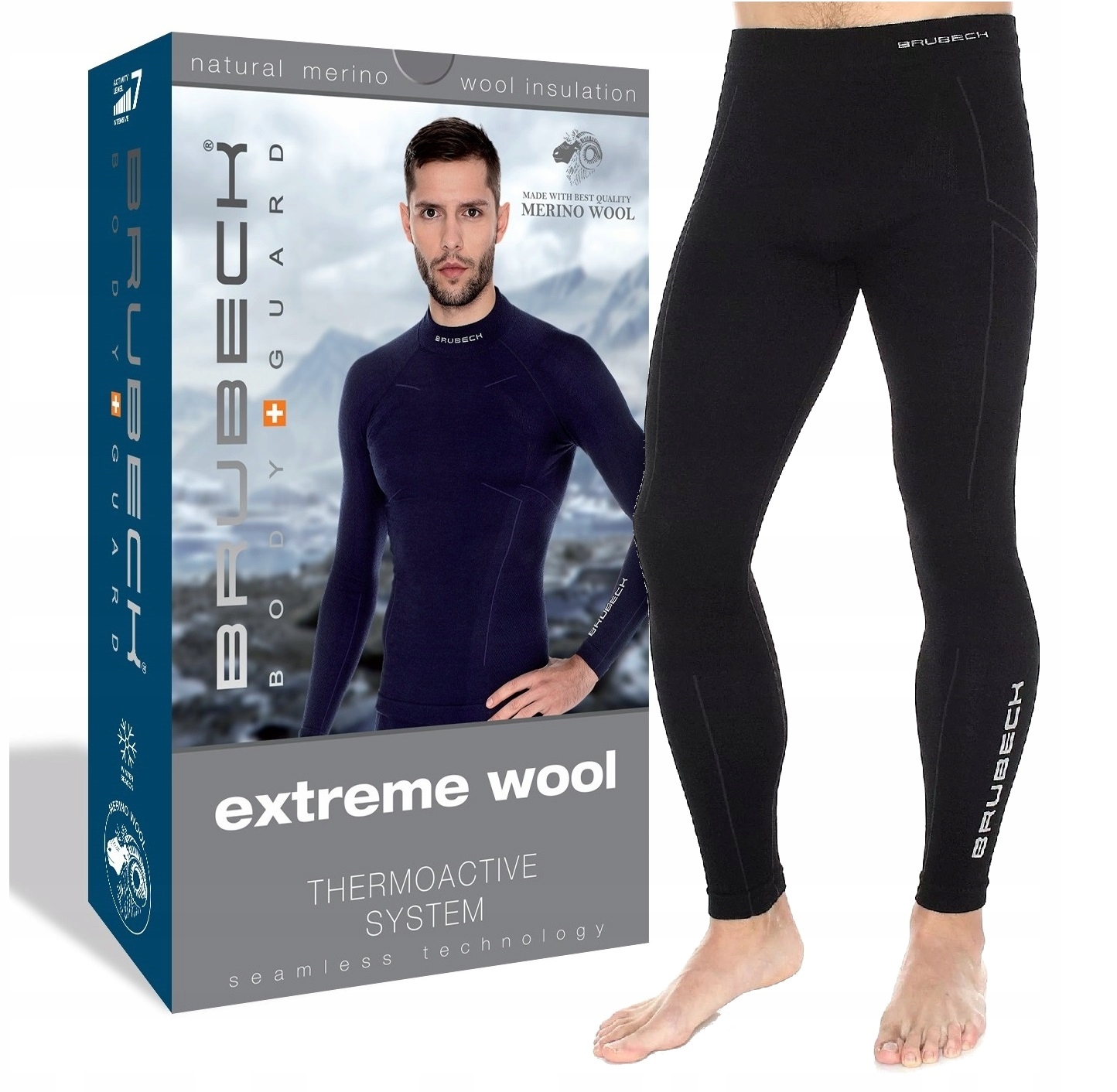

Brubeck Extreme Wool Men Legginsy Termoaktywne -XL