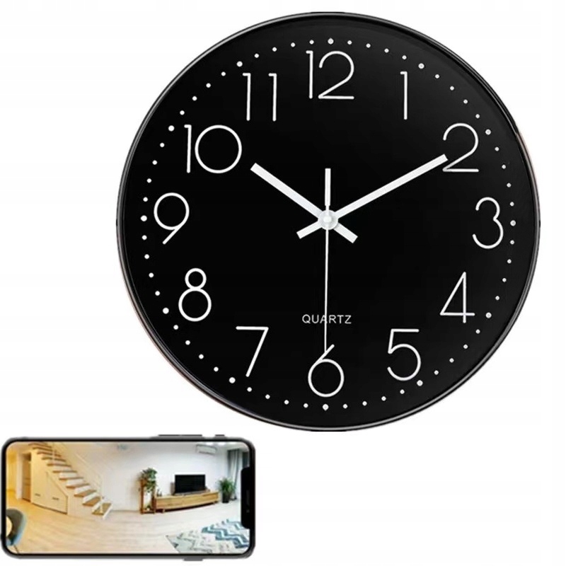 Skrytá Špionážní Kamera Wifi Hodiny Full Hd 1080P