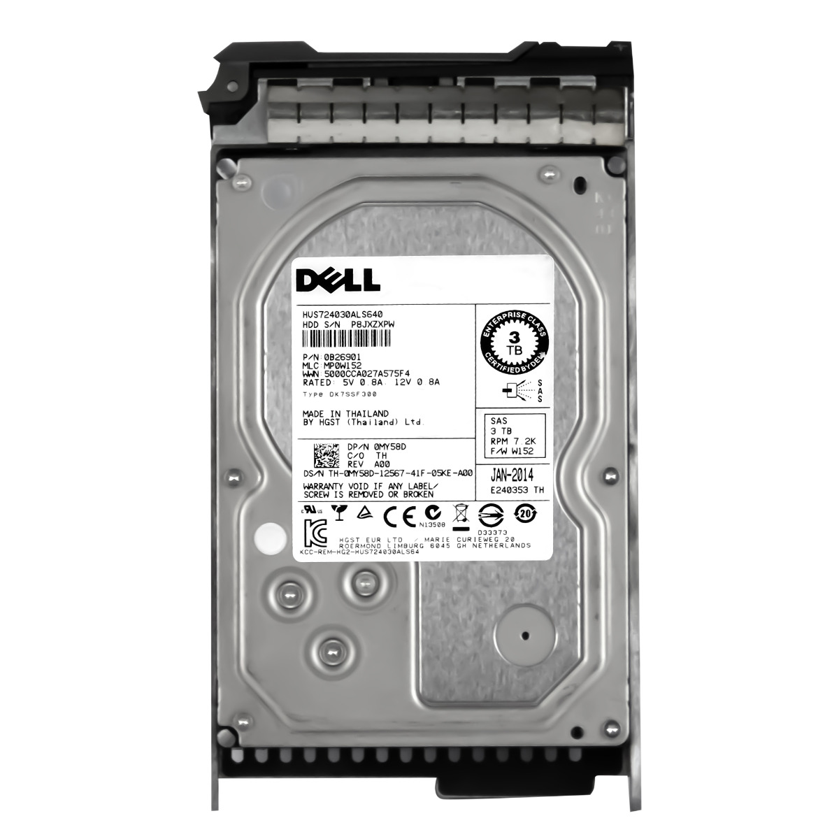 Dell 0MY58D 3TB 7.2K 64MB SAS-2 3.5'' HUS724030ALS640