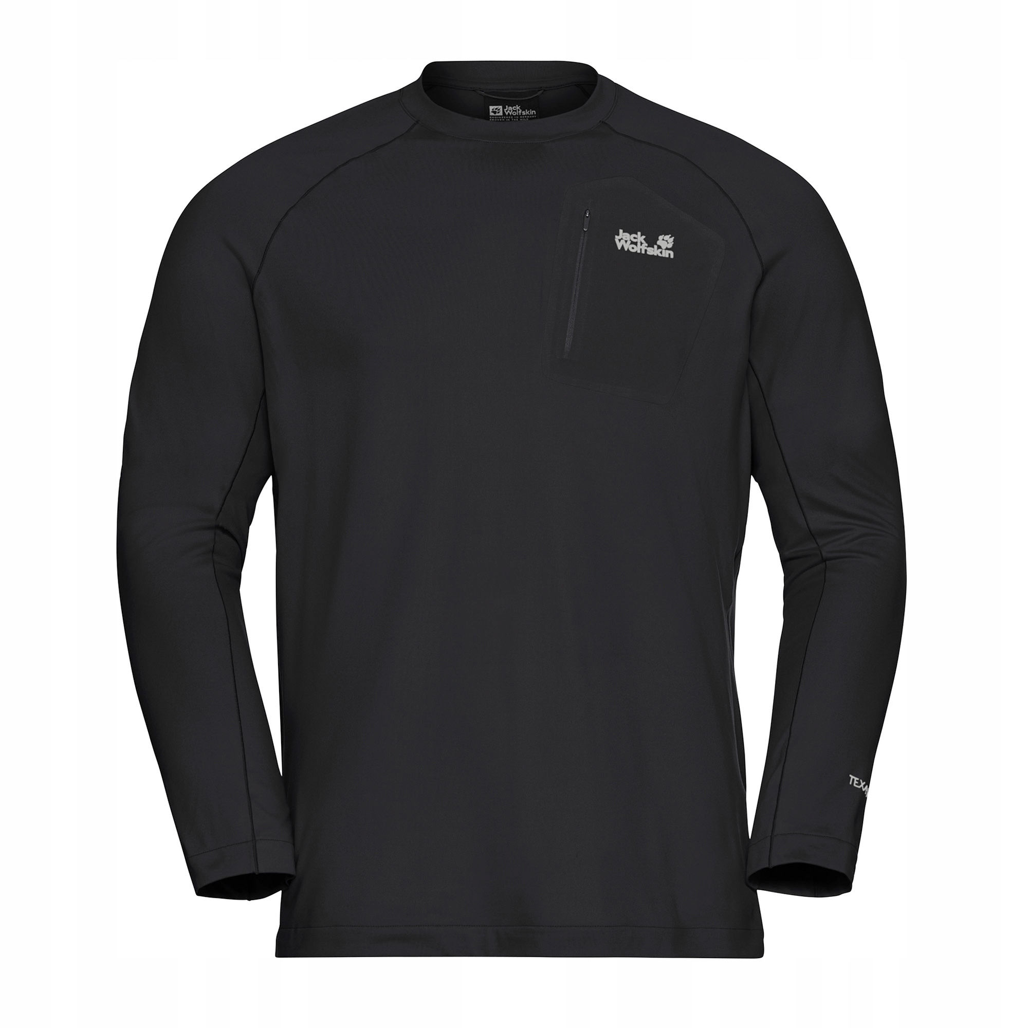 Longsleeve męski Jack Wolfskin Prelight Trail Crew black
