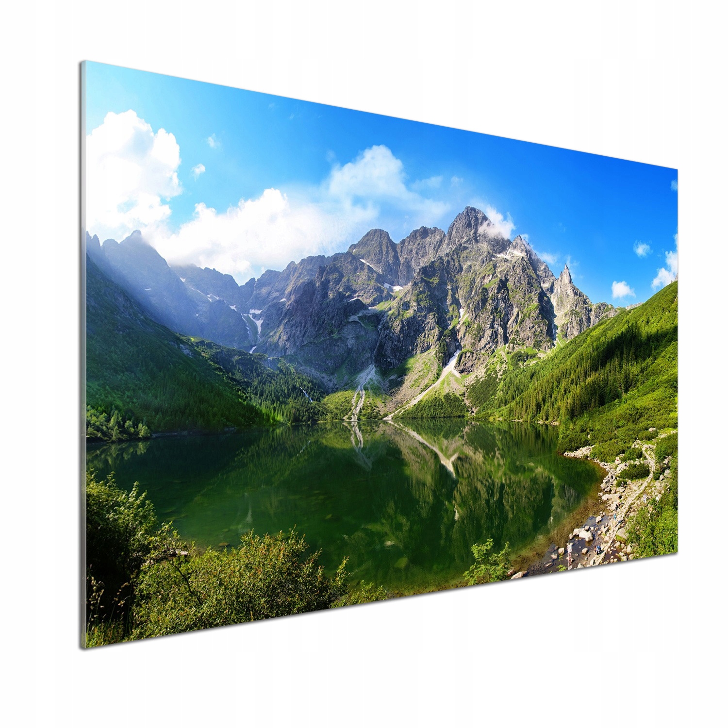 Panel do kuchyne Morské oko Tatry 100 x 70 cm Lepidlo