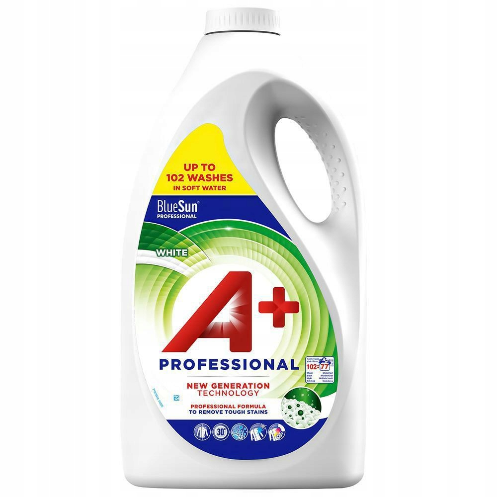 Levně A+ White 77 praní 4,62L španělský gel tekutý prací prostředek na bílé prádlo