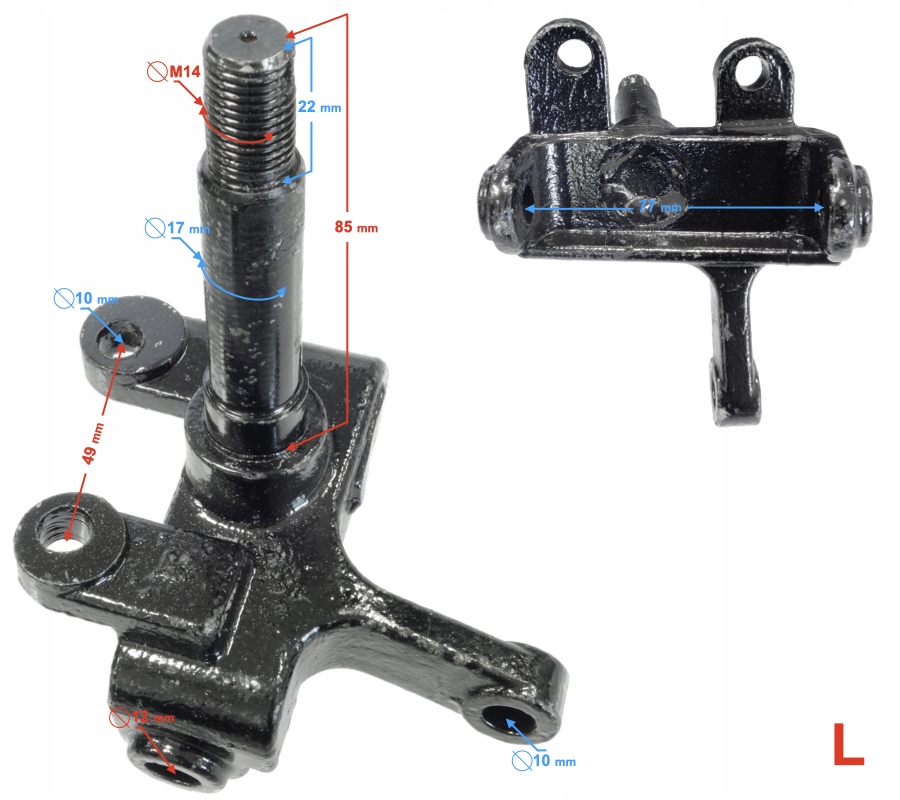 Zwrotnica lewa ATV Rocky/Thor 125
