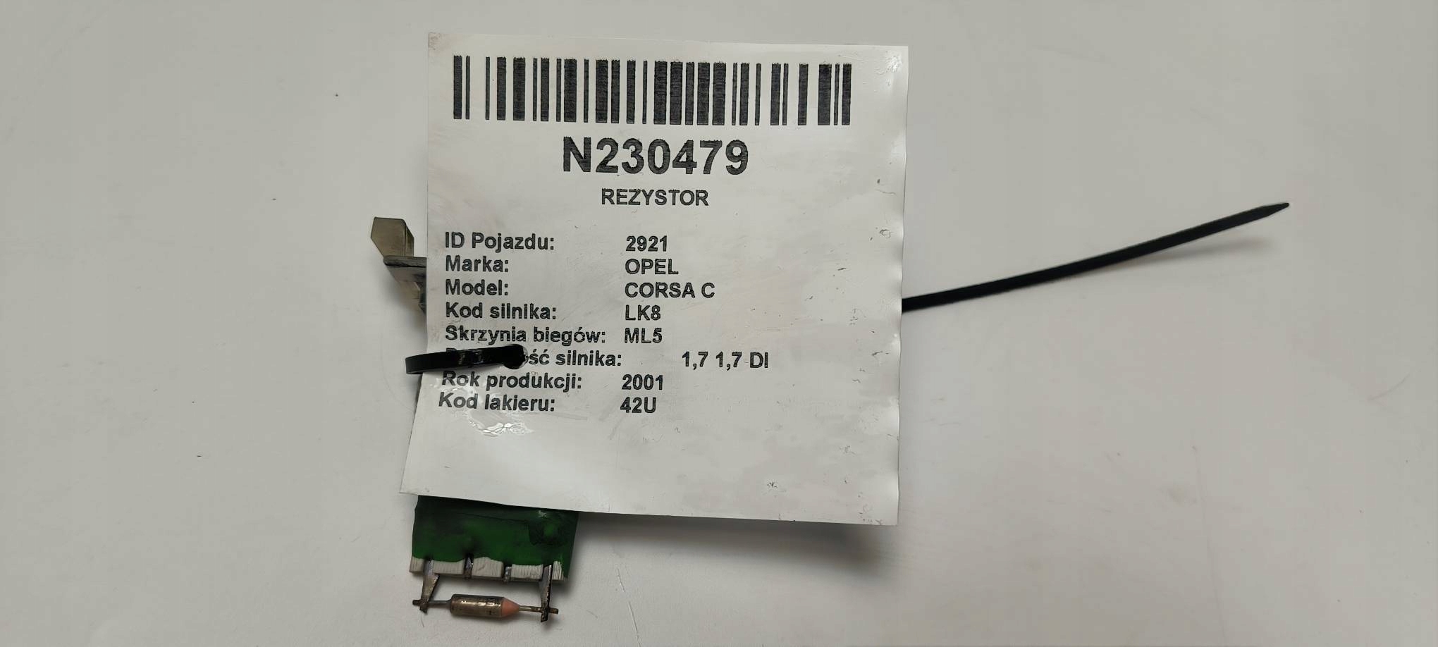 resistor, rheostat, regulator heater fan resistor OPEL CORSA C