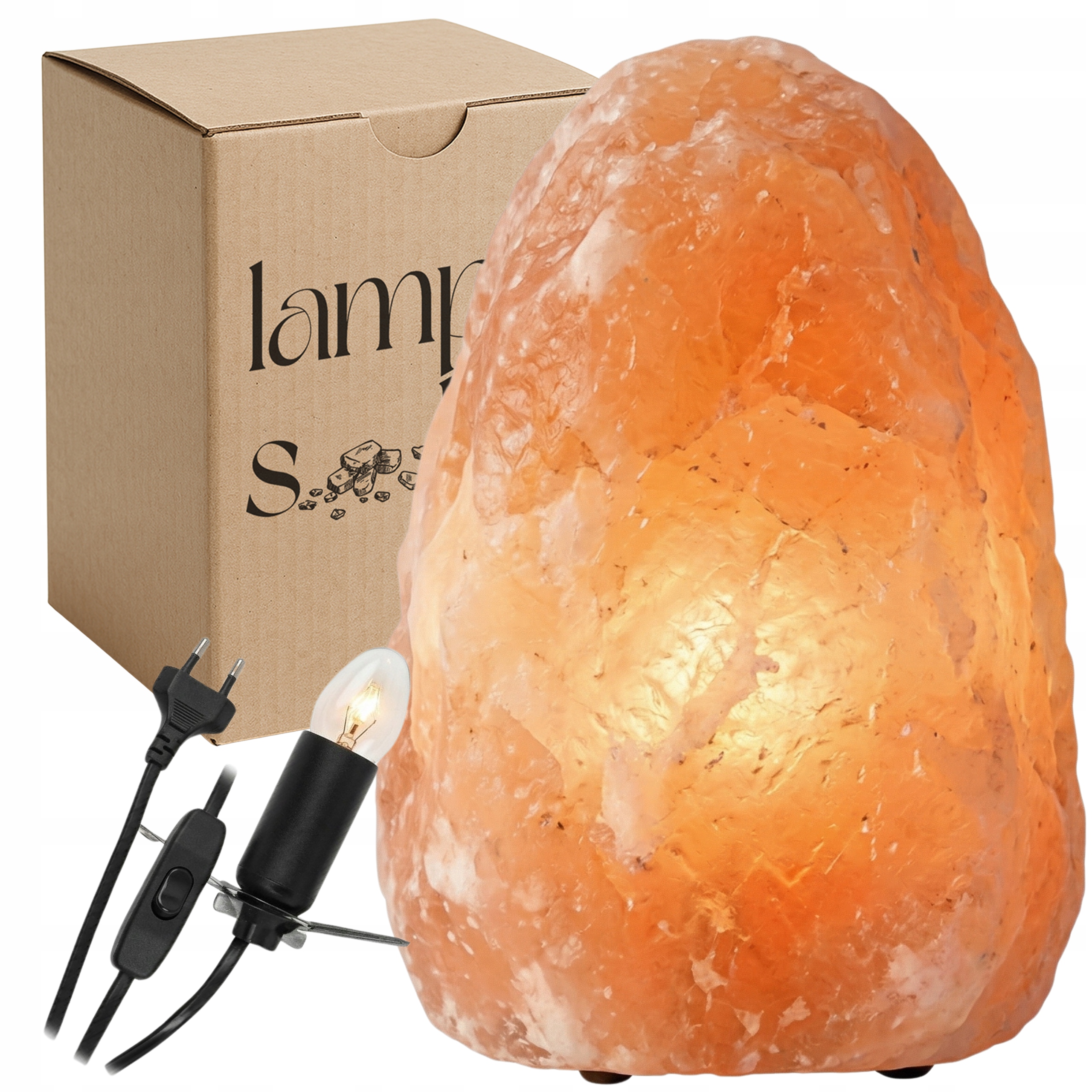 Solná Lampa Himalájská sůl 7-9 kg Ionizátor na nožičkách, těleso ze Soli