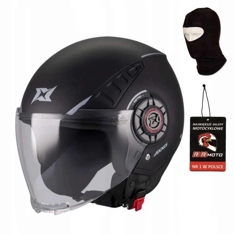 Motocyklová prilba Axxis Metro S Solid V2 A1 Matt Black čierna matná Darčeky