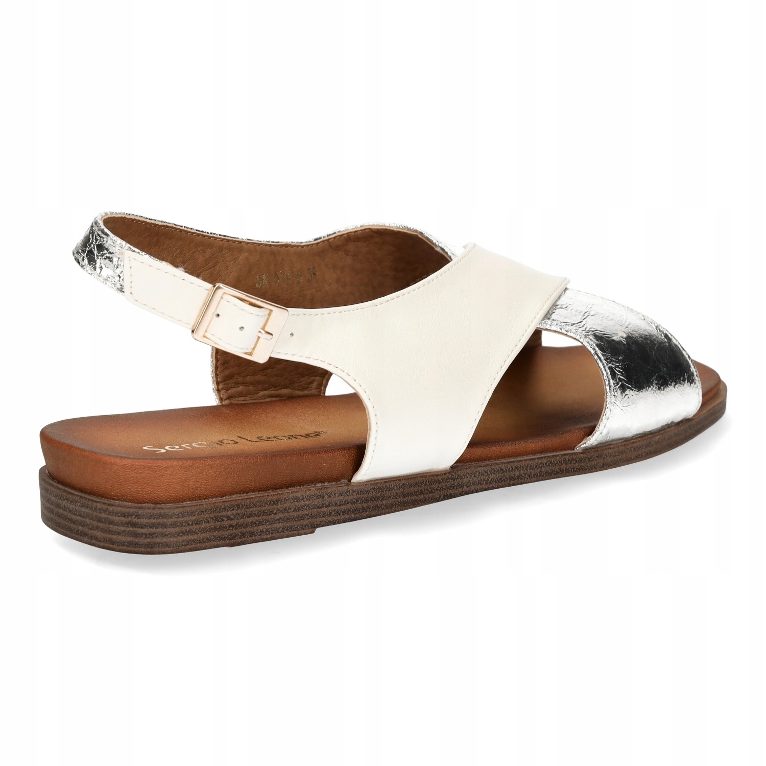 SANDAŁY DAMSKIE ELEGANCKIE NA PŁASKIM OBCASIE SERGIO LEONE BIAŁE R.39 Rozmiar 39