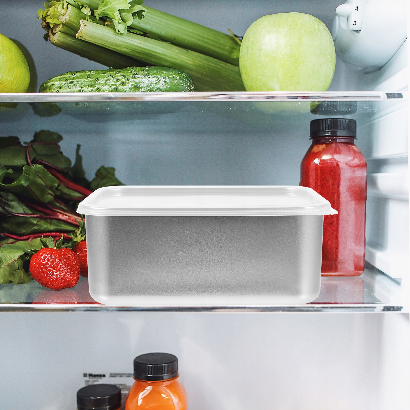 Zamknięty pojemnik na makaron na chrupiący po Pojemność 0 l