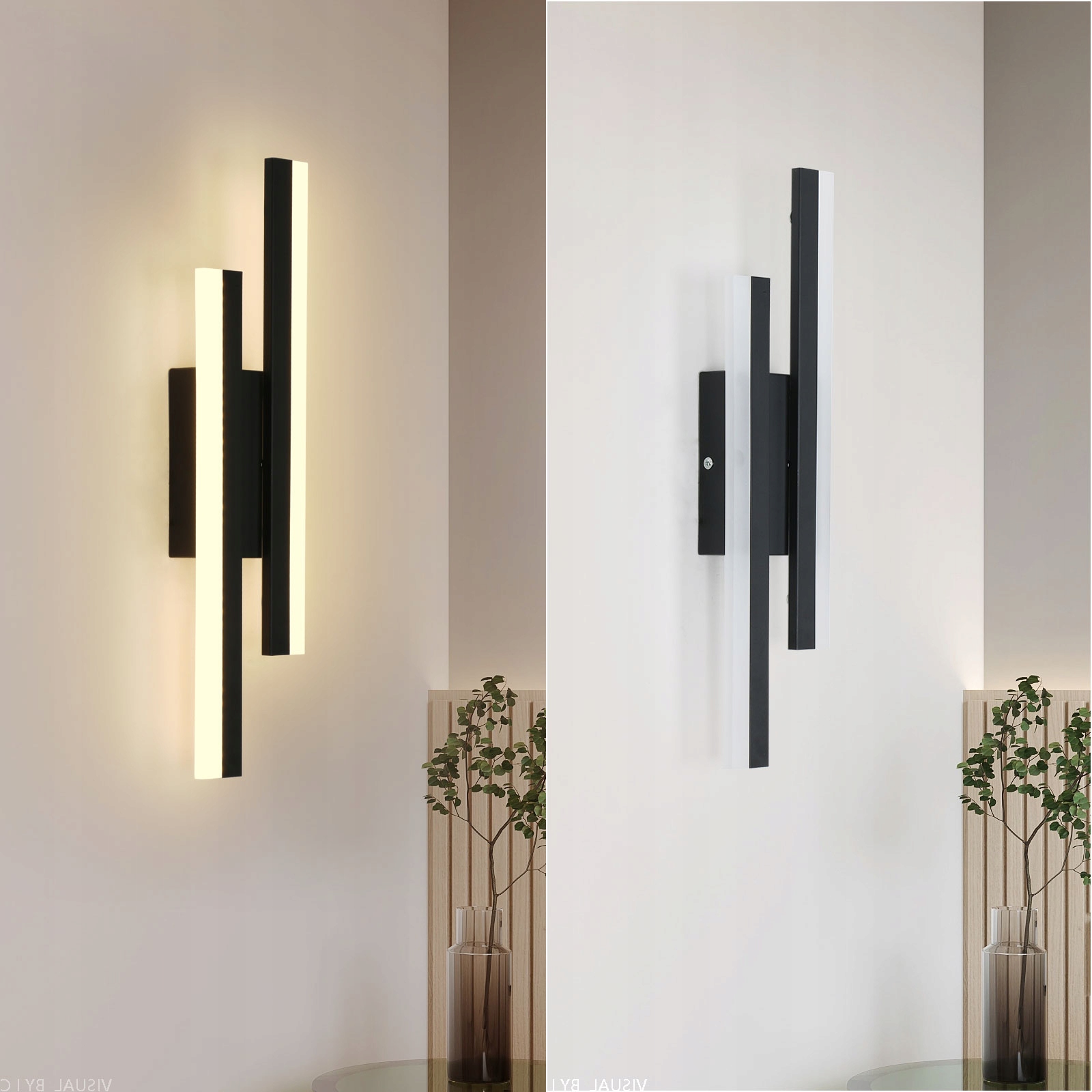 LINEÁRNA LED NÁSTENNÁ LAMPA NÁSTENNÁ LAMPA ČIERNA NOČNÁ LAMPA 3000K DO OBÝVACEJ IZBY Typ závitu integrovaný LED zdroj