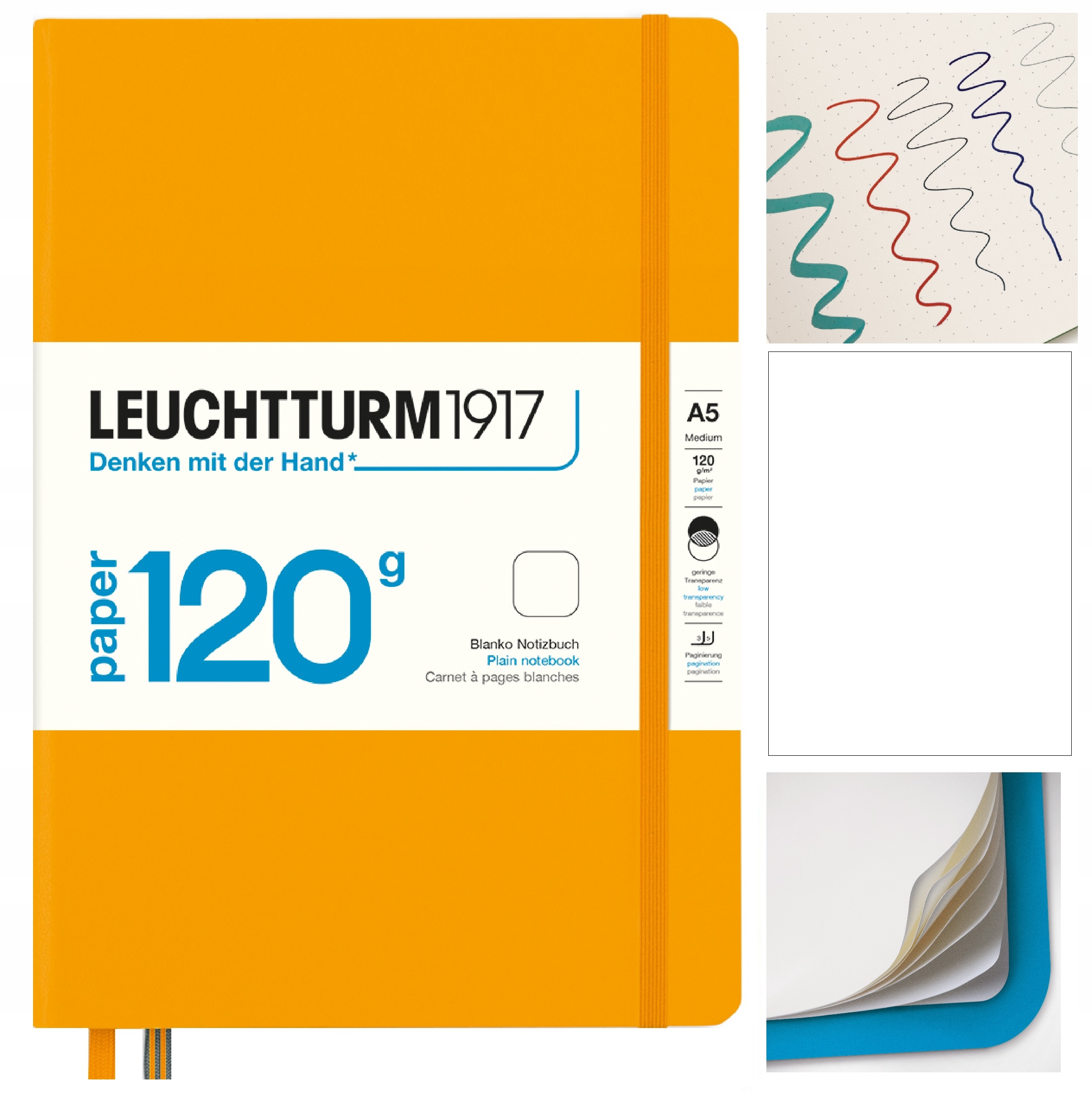 LEUCHTTURM1917 Notatnik Notes A5 Gładki 120g brulion szkicownik Rising Sun