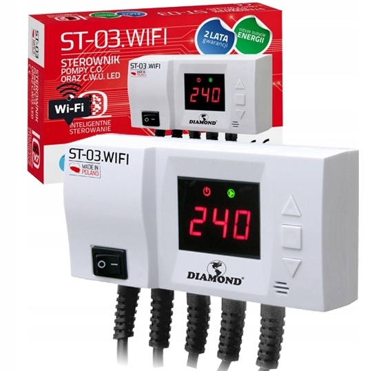 Regulátor ST-03 Wifi Regulátor Čerpadla C.o. a C.w.u. Kotle Pece Led (CS-08)