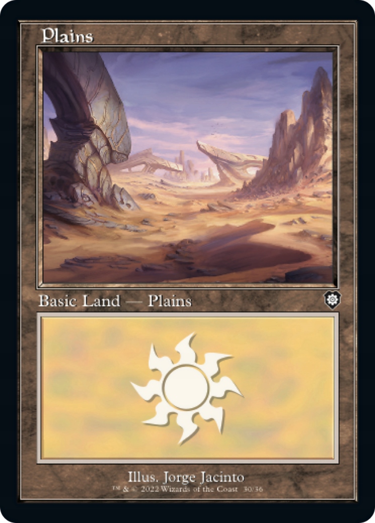 Mtg 5x Plains *Retro-Frame*