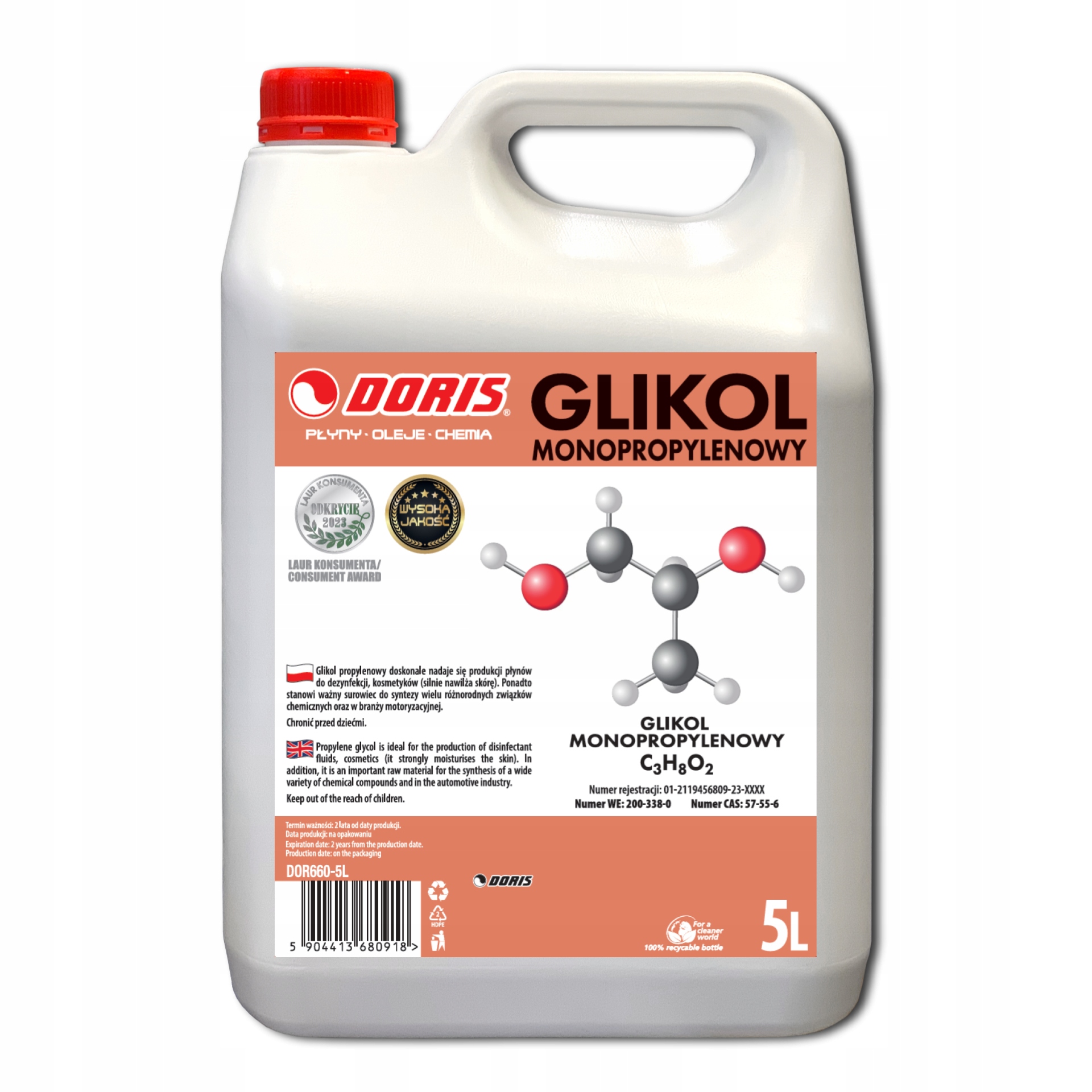 Glikol monopropylenowy Mpg 99% Doris 5L 1szt