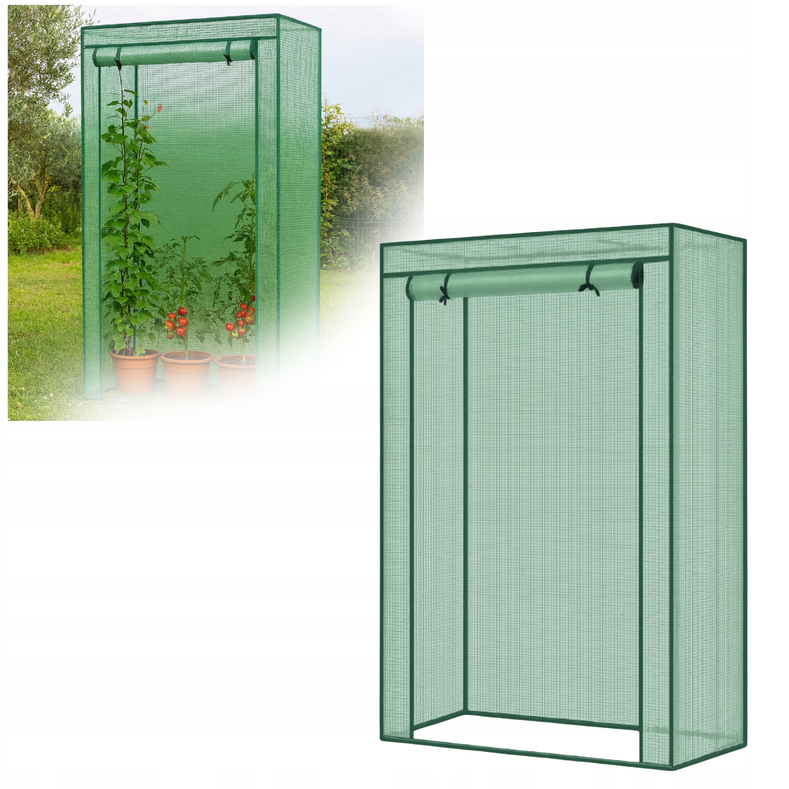 Mini zahradní skleník na rajčata a zeleninu 150x100x50 zelený zelinář