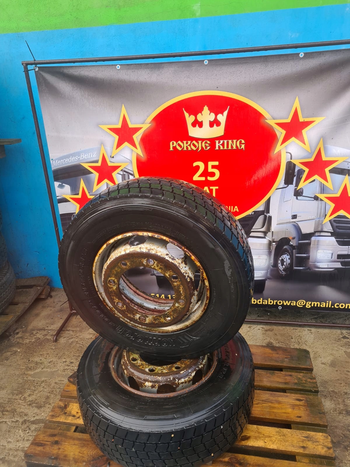 Opona, opony, felgi, koła KORMORAN 245/70 R17,5 2014