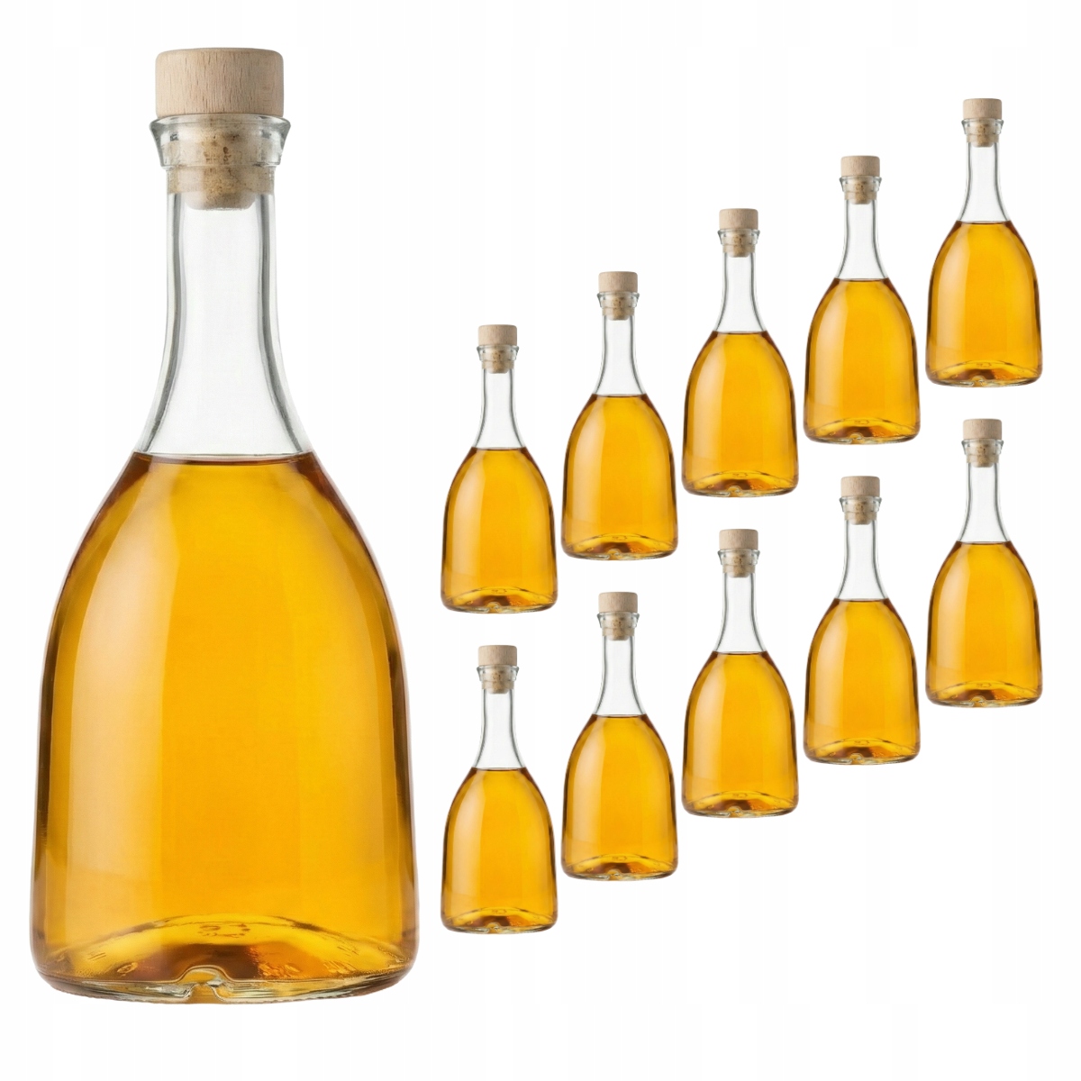 20 Ks skleněných lahví Bell 500ML 0,5L s zátkami na Víno Likéry